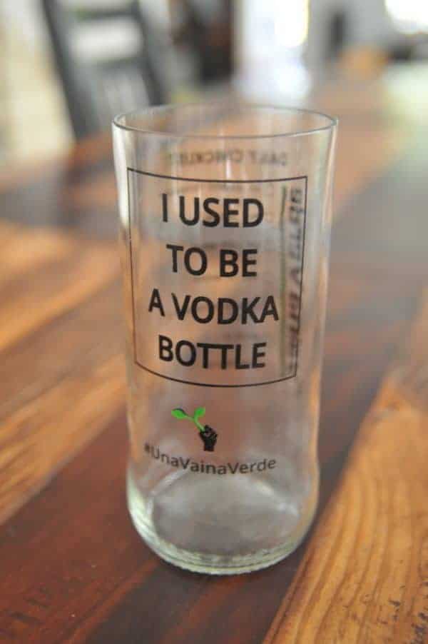 Una Vaina Verde - Vaso de Botella de Vodka 1